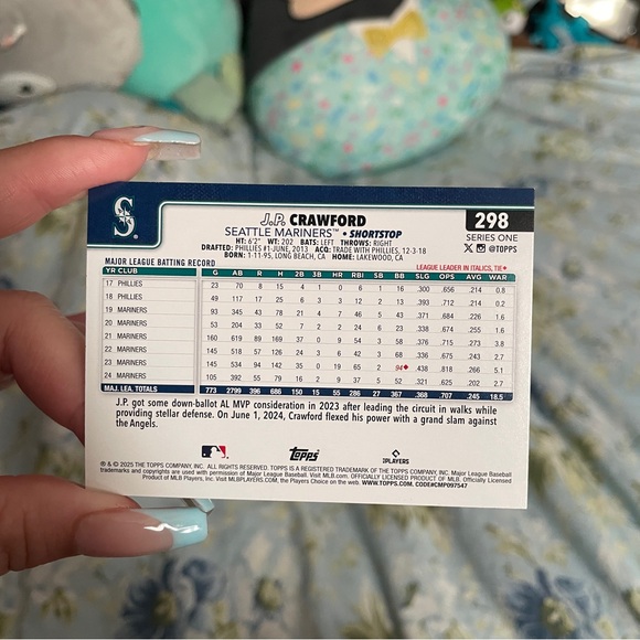 J.P Crawford Seattle mariners baseball card - Picture 2 of 2
